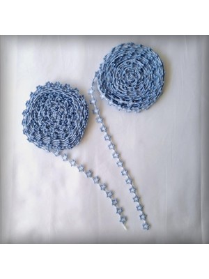 Gizmur Store Yıldızlı Nakış Kurdele Seti - Tekstil Sanat Hobisi (Mavi)