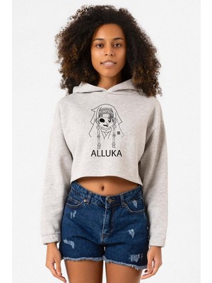 Tshirthane Hunter x Hunter Anime Alluka Grimelanj Kadın Crop Kapşonlu