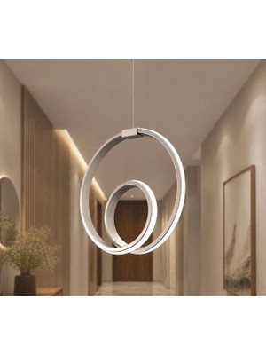 Nehir Hediyelik Nehir Gri Tekli Sarkıt LED Günışığı Ultra Ledli Salon Mutfak Oda Hol Ledli Avize
