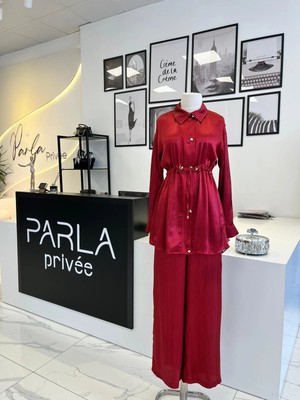 Otto Desigen Belden Büzgülü Pantolonlu Takım