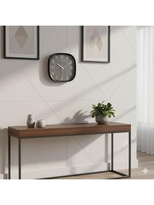 Galaxy Premium Serisi Abs Kasa Duvar Saati Oval 30 cm Gri Renkli Klasik Kadran
