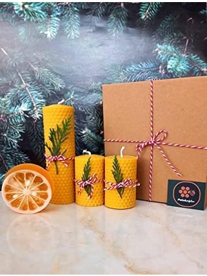 Balmumu Mum Bodrum Gliserinli Bitkisel Sabun Bal Mumu Mum Beeswax Candle Set