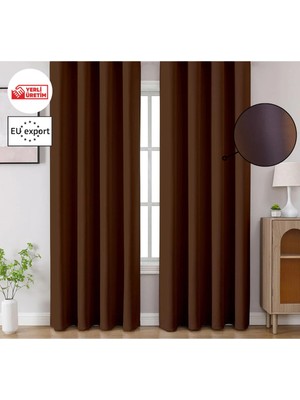 Pyramid Home Saten Blackout Karartma Perde Kornişli Ekstrafor Büzgülü Fon Perde Pilesiz Tek Kanat