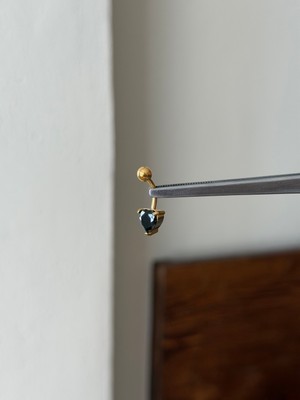 Rupen Kraft 316 L Cerrahi Çelik Baget Taşlı Kalp Piercing Kalpli Göbek Piercingi