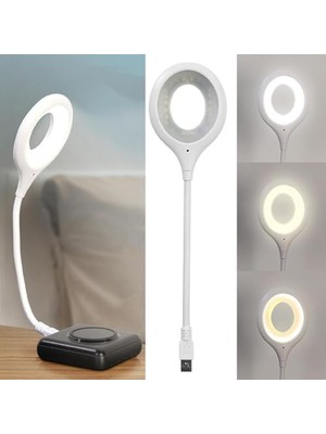 Sesle Kontrol 3 Renk Işık Modlu Akrobat USB LED Kitap Okuma Işığı, USB Gece Işığı Lambası, 20 Led, Sesle Kontrol Masası Işığı, Ses Komutları Açıklamada Mevcuttur