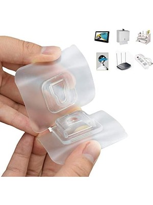 20 Sets Sihirli Kanca Çıft Taraflı Çok Amaçlı Kancalar Kendinden Yapışkanlı Şeffaf Su Geçırmez ve Yağ Geçırmez. Mutfak Banyo Oturma Odası Içın Delme Yok Çıkarılabilir Max 10KG