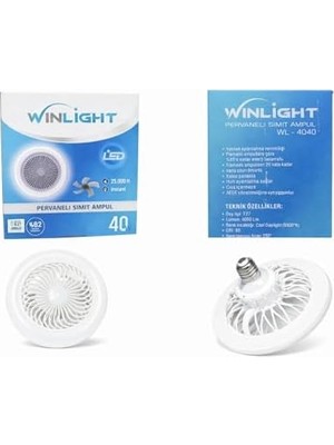 Aksu Wınlıght WL-4040 Pervaneli Simit Ampül E-27 40W 4000LM 80X240MM