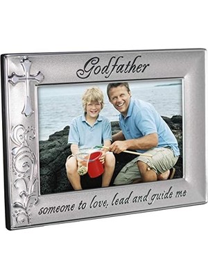Malden International Designs Haçlı Resim Çerçevesi, 10 x 15 Cm, Gümüş Renkli