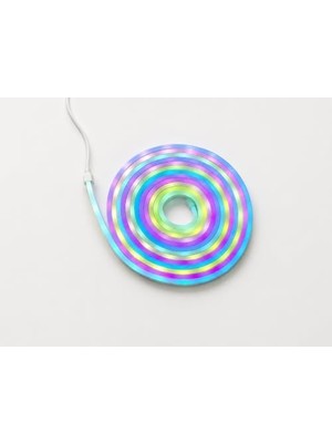 5 Metre Akıllı Silikon Neon Görünümlü Rgb LED Şerit Işık Uygulama Kontrollü Müzik ve Ses Senkronizasyonu 16 Milyon Renk USB Beslemeli Kumandalı