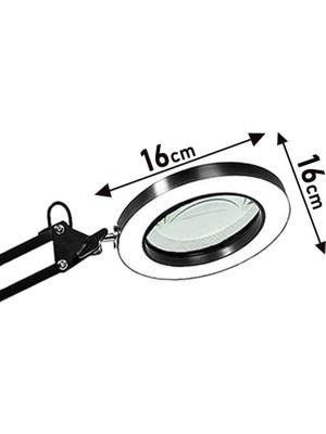 Büyüteçli Masa Lambası USB Güç Bağlantılı 10X Büyütmeli LED Işıklı Masaüstü Lamba 360 Derece Dönebilen Başlıklı Ayarlanabilir Parlaklık Seviyeli Esnek Kollu Çalışma Lambası | FLB06