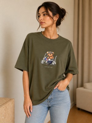 Oversize Tişört Baskılı Custom Club