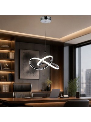 Nehir Hediyelik Nehir Modern Tekli Krom Sarkıt LED Beyaz Işık Power Ledli Salon Mutfak Oda Hol Ledli Avize