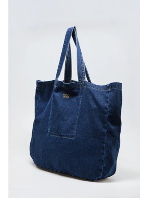 Minaaise Kadın Lacivert Denim Çanta 29260