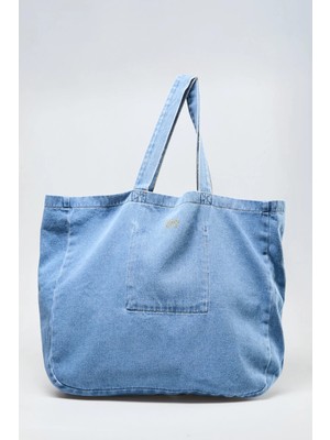 Minaaise Kadın Mavi Denim Çanta 29260