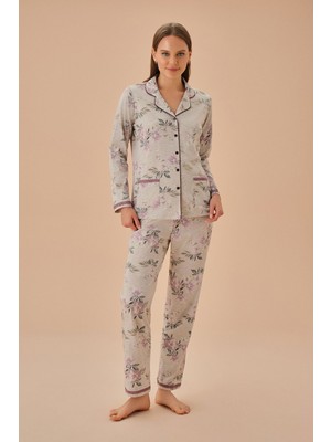 Suwen Carmen Gömlek Yaka Pijama Takımı
