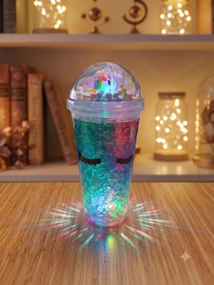 Twin Store Işıklı Unicorn Tasarımlı Rgb LED Pipetli Bardak – Renk Değiştiren Sihirli Kupa