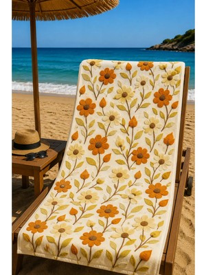 Beydeflex Plaj Havlusu Ss-26 Koleksiyonu Premium Özel Tasarım Hızlı Kuruyan Mikrofiber Havlu 75X150 cm