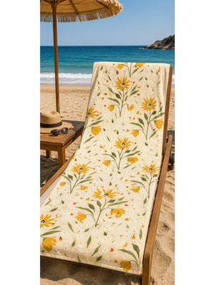 Beydeflex Plaj Havlusu Ss-26 Koleksiyonu Premium Özel Tasarım Hızlı Kuruyan Mikrofiber Havlu 75X150 cm