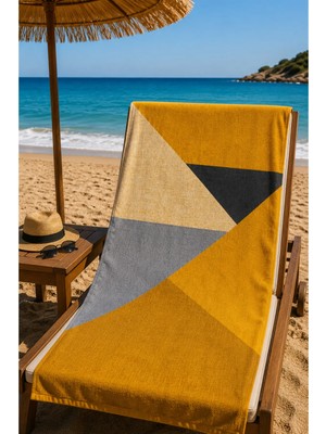 Beydeflex Plaj Havlusu Ss-26 Koleksiyonu Premium Özel Tasarım Hızlı Kuruyan Mikrofiber Havlu 75X150 cm
