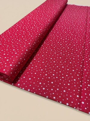 Zümra Baby %100 Pamuk Desenli Poplin Kumaş - Yıldız Desenli - (50x170)