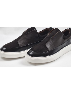 Darkwood-Sneakers-Günlük Spor-Hakiki Deri-Erkek Ayakkabı-Kahverengi-(Süet+Açma Deri+Deri)