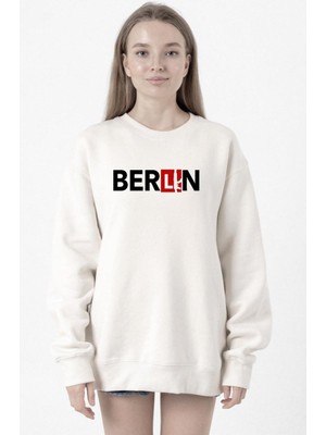 Tshirthane La Casa De Papel Berlin Ak Beyaz Kadın 2ip Sweatshirt