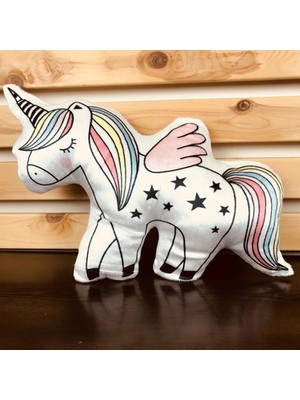Lizbon Center Unicorn Tasarımlı Yumuşak Peluş Yastık