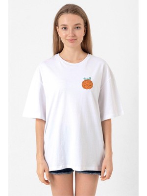 One Piece Anime Mera Mera Devil Fruit Beyaz Kadın Oversize Tshirt