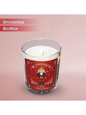 Charm Lab Candle – Kurşun Asker (Nutcracker) Tasarımlı Mum, Kırmızı Renk Temalı, 135 G Doğal Bio Balmumu, 40 Saat Yanma Süresi, Cam Kavanoz, Şık Bristol Kutulu, Yılbaşı Koleksiyonu Hazır Hediye