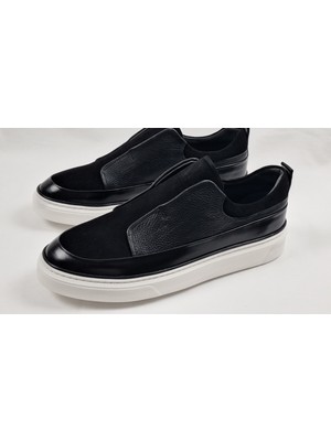 Darkwood-Sneakers-Günlük Spor-Hakiki Deri-Erkek Ayakkabı-Siyah-(Süet+Açma Deri+Deri)