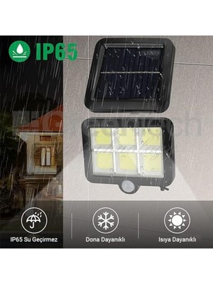 Güneş Enerjili 120 Cob LED AYDINLATMA/GT-SL09