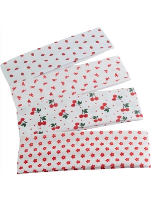Sora Home Kalp Fiyong Çiçek Kiraz Desenli Saç Bandı 6 cm