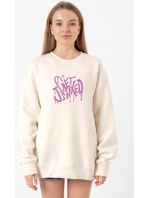 Tshirthane Arcane Get Jinxed Ekru Kadın 2ip Sweatshirt