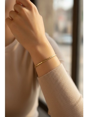 Renas Store cm Gold Renk Lazer Kesim 65 mm Bilezik