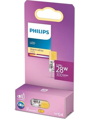 LED Kapsül 2.4W 300 Lumen 2700K Sarı Işık G4 Duy (28W Eşleniği)