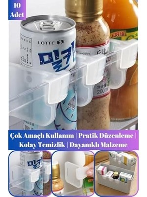 Tafce 10 Adet Çok Amaçlı Buz Dolabı Düzenleyici | Buz Dolabı Raf Ayırıcı