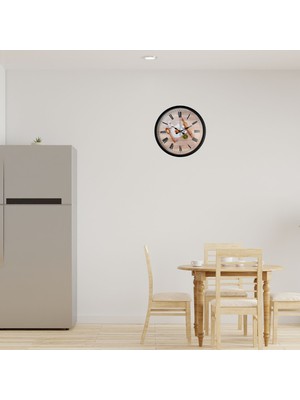 Kuhi Chef Kitchen Siyah 36 cm Dekoratif Duvar Saati
