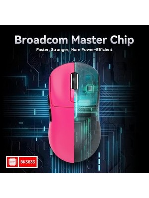 Attack Shark X3 Superlight Kablosuz Gaming Mouse – 49G Ultra Hafif Fare, 26000 Dpı Pixart PAW3395 Sensör, Bt/2.4g/kablolu Üçlü Mod, 200 Saat Pil Ömrü, Ptfe Ayaklar, Pc/xbox/ps/mac – Berry Red