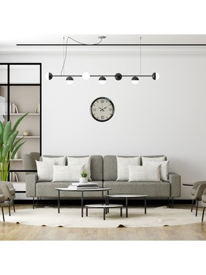 Kuhi Krom Elegance 40 cm Metal Duvar Saati