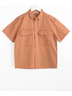 DobaKids Tencel Kumaş Erkek Çocuk Yazlık Kısa Kollu Gömlek Yıkamalı Oasis Series 001-0002178