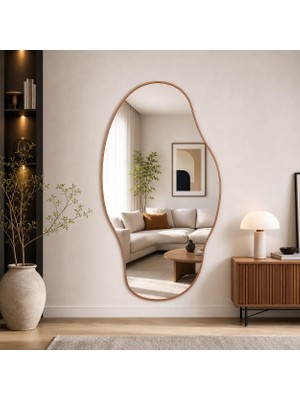 Ant Home Asimetrik Ayna, Konsol Aynası, Dresuar Aynası, Tuvalet Aynası, Boy Aynası 120X65 cm