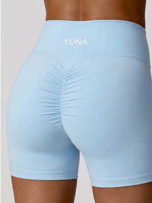 Yuna Sport Kadın Arkası Büzgülü Toparlayıcı Spor Şort