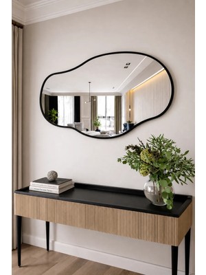 Cg Home Asimetrik Ayna, Konsol Aynası, Dresuar Aynası, Tuvalet Aynası, Salon Aynası 90 x 50  cm