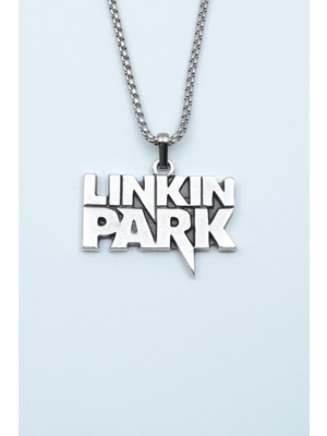 IDR Linkin Park Gümüş Kaplama Örme Zincir Kolye