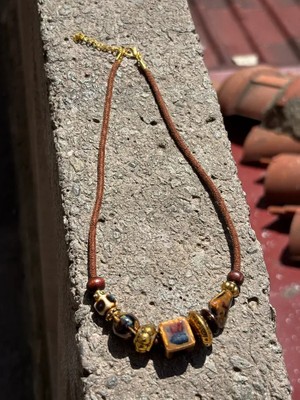Boncuk Ay Kolye Şık Hediye