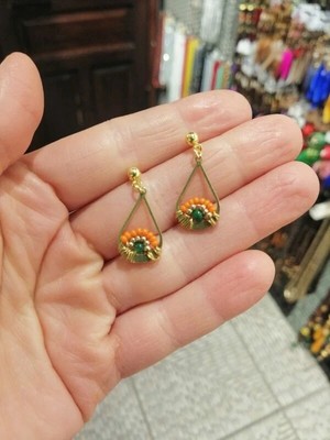 Boncuk Ay Küpe Şık Hediye