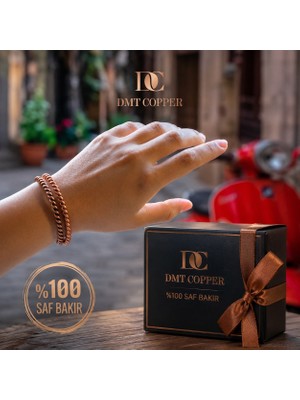 Dmt Copper Home %100 El Yapımı Bakır Bileklik,doğal Antibakteriyel Bakır Bileklik,2 Li Takım