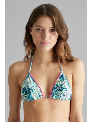 Penti Baskılı Wild Triangle Bikini Üstü