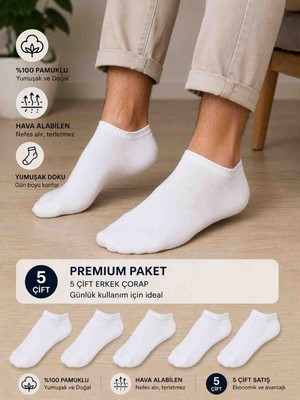 Nevzat Şahin Küçüktilki EST 1987 Premium Seri Pamuklu Erkek 5 Çift Çorap