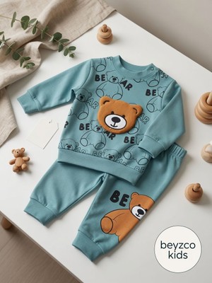 Beyzco Kids Erkek Bebek Bear Alt Üst Takım